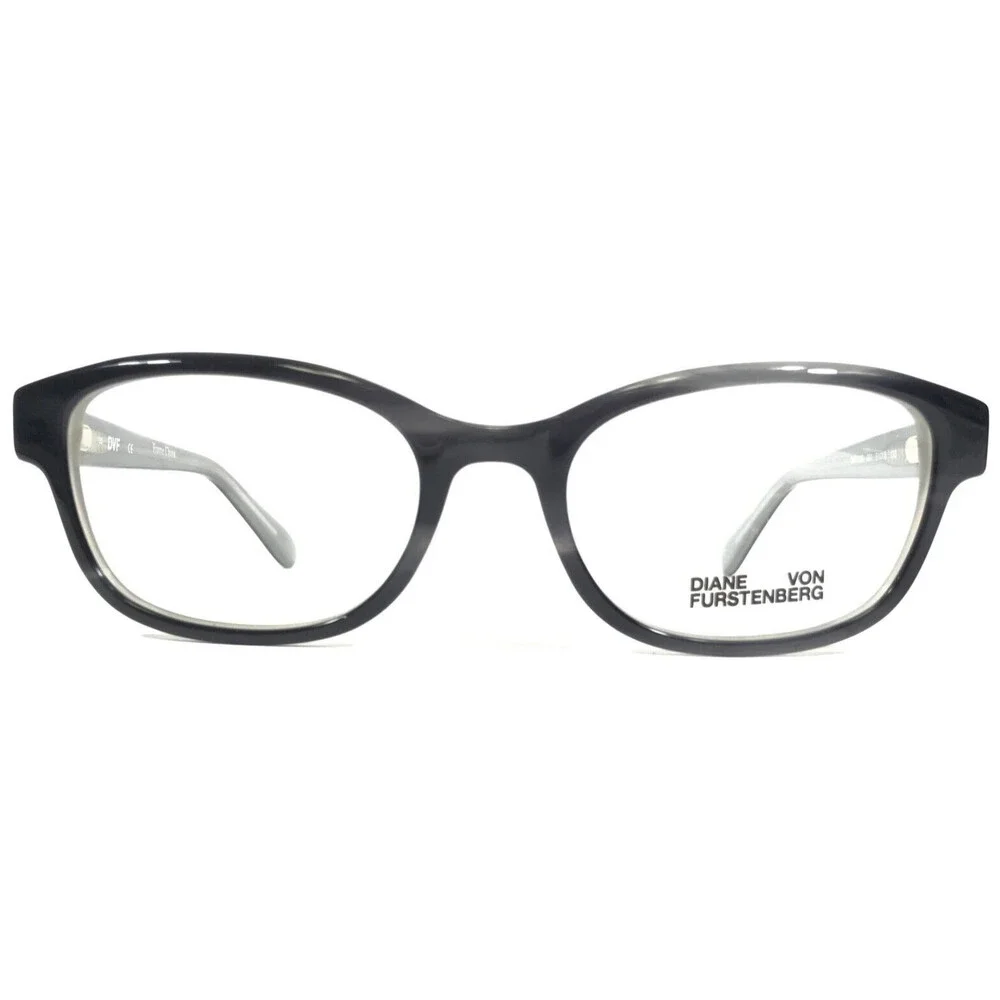 Diane von Furstenberg Eyeglasses Frames DVF5120 001 Black Gray Cat Eye 51-18-135